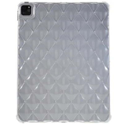 TPU Tablet Case for iPad Pro 12.9 (2022) / (2021) / (2020) Airbag Diamond Texture Clear Anti-drop Cover