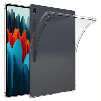 Für Samsung Galaxy Tab S7 / S8 Antirutsch-Tablet-Hülle, verstärkte Ecken, transparente TPU-Abdeckung
