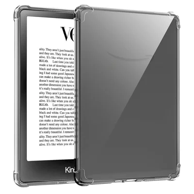 Para Amazon Kindle Paperwhite 5 (2021) Transparent E-Reader Case Anti-drop Four Corners TPU Cover