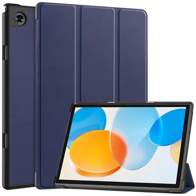 Para Teclast M40 / M40 Plus / P20 HD / P20S Capa de Tablet Tri-fold Stand Couro PU Anti-queda Capa de Tablet - Azul Escuro