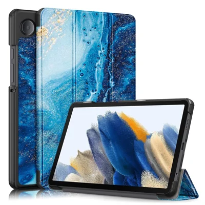 Cover in pelle pieghevole con supporto per tablet con stampa di motivi per Samsung Galaxy Tab A9 X115 - Onda