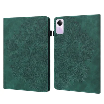 For Xiaomi Redmi Pad SE Cover PU Leather Stand Card Holder Tablet Case - Green