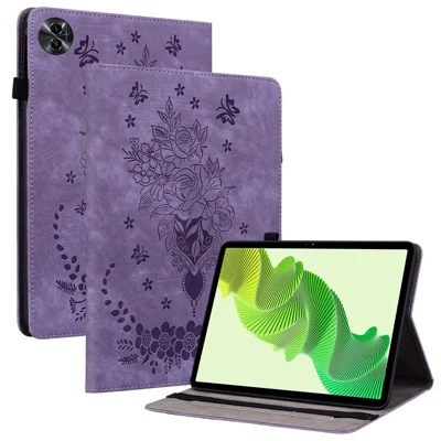 Pour Realme Pad 2 Protection Case Étui en Cuir PU Support Porte-Cartes - Violet
