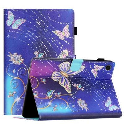 For Samsung Galaxy Tab A9+ Pattern Case Auto Sleep / Wake PU Leather Tablet Cover - Butterfly