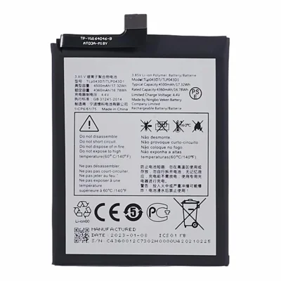 For TCL 20 Pro 5G 3.85V 4360mAh Li-ion Polymer Battery Assembly Part (Encode: TLP043D7 / TLP043D1) (without Logo)