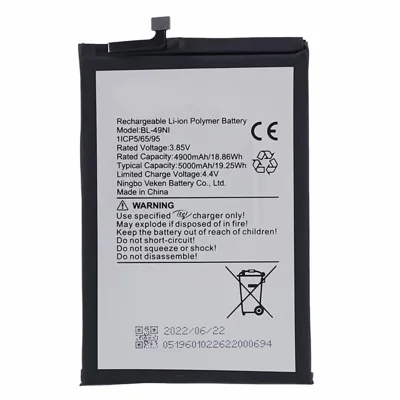 For itel S23 3.85V 4900mAh Li-ion Polymer Battery Assembly Part (Encode: BL-49NI)