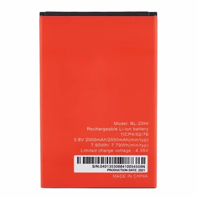 For itel A16 Plus 3.80V 2050mAh Li-ion Polymer Battery Assembly Part (Encode: BL-20HI)