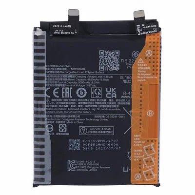Замена аккумулятора для Xiaomi 12T 5G / 12T Pro 5G / Redmi K50 Ultra 3,87 В 4880 мА·ч, блок аккумуляторов из литий-ионного полимера (код: BM5J)
