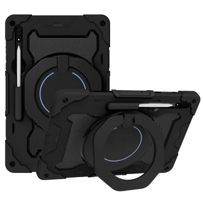 Para Samsung Galaxy Tab S9 Ultra Kickstand Tablet Case Pc+silicona - Negro