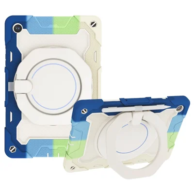 Para Samsung Galaxy Tab A9+ Tablet Case Capa resistente a arranhões com suporte - Azul colorido