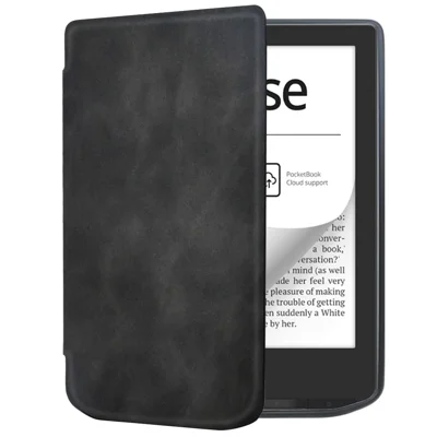 For Pocketbook Verse Pro PB629 / 634 Leather Case E-Reader Auto Sleep / Wake Protective Cover - Black