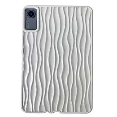 For Xiaomi Redmi Pad SE Water Ripple Texture Case Flexible TPU Shockproof Tablet Cover - Grey