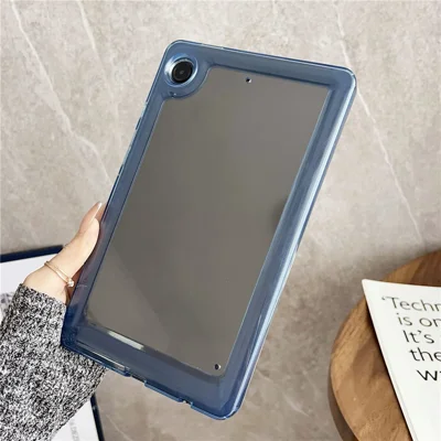For Samsung Galaxy Tab A9+ Protective Cover TPU + Acrylic Transparent Back Tablet Case - Blue