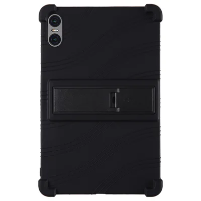 For Teclast T50 Pro Protective Cover Silicone Tablet Case Multiple Viewing Kickstand - Black
