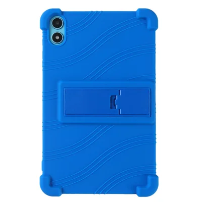 For Teclast P85T Kickstand Tablet Case Reinforced Corners Silicone Cover - Dark Blue