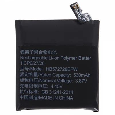 For Huawei Watch GT 3 46mm 3.87V 530mAh  Li-Ion Polymer Battery Assembly Part (Encode: HB572728EFW) (Without Logo)
