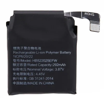 For Huawei Watch GT 3 42mm 3.87V 292mAh Li-Ion Polymer Battery Assembly Part (Encode: HB522025EFW) (Without Logo)