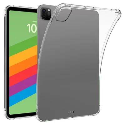 For iPad Pro 11 (2025) / 11 (2024) Case Flexible Transparent TPU Reinforced Corners Tablet Cover