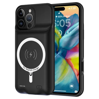 B19S For iPhone 16 Pro Max Portable Charger Case 7000mAh Power Bank Compatible with MagSafe