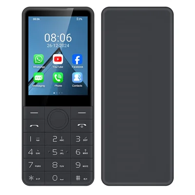 DOOV R77 Keypad Mobile Phone 3GB + 32GB 2.8 Inch IPS Screen Android 13 Smartphone - Grey
