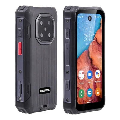 UNIWA R4002 Android 12 4G Smartphone 6GB + 128GB 3.88 Inch Rugged Triple Protection Mini Phone - Black