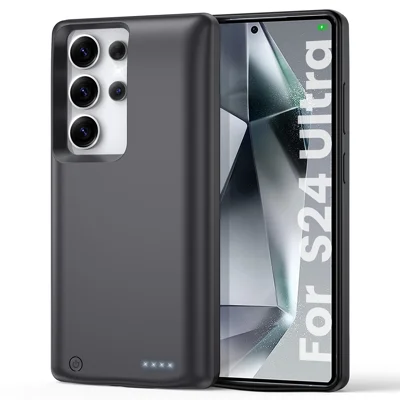 TY-118 For Samsung Galaxy S24 Ultra 10000mAh Battery Case Power Bank Portable Charger Protective Cover