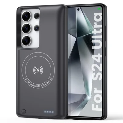 TY-118W For Samsung Galaxy S24 Ultra 10000mAh Battery Case Charger Cover (Not Support Wireless Discharge)