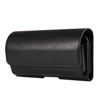 For 6.7 - 6.9 inch Phone Belt Holder Case Universal Waist Pack with Eyeglass Holder Elastic Band - Black