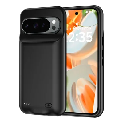 Custodia per caricabatterie per Google Pixel 10 / 10 Pro, bordo in TPU morbido, 6000mAh, custodia protettiva per il retro