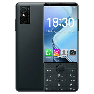 DOOV R70 4 Zoll Touchscreen Android 13 4G Smartphone 2600mAh Akku Tastatur Handy, 6+128GB (mit Kamera) - Schwarz