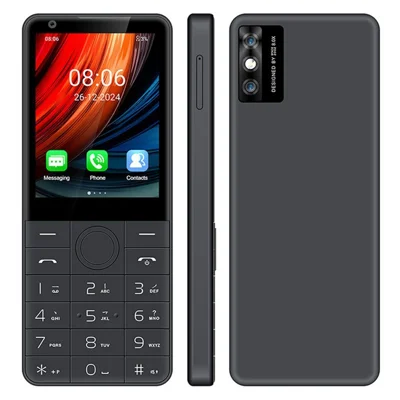 DOOV R77 Pro 2,8 Zoll 3 GB + 32 GB 4G Mini-Android-Smartphone mit Touchscreen, Tastatur, Dual-SIM, Handy – Grau
