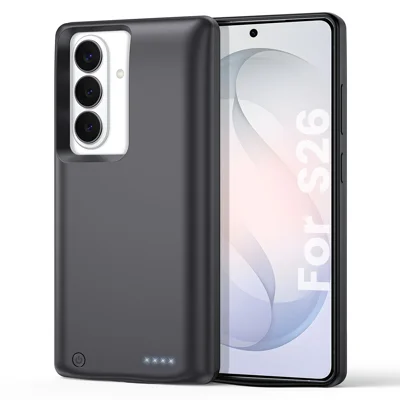 For Samsung Galaxy S26 10000mAh Battery Case Power Bank Protective Cover with LED Indicator