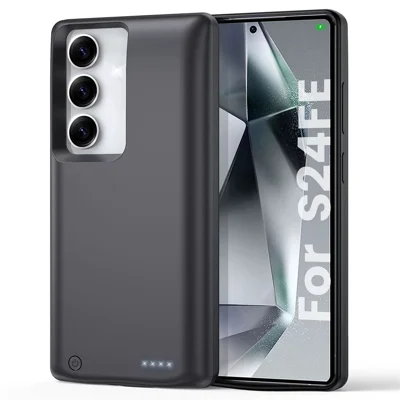 10000mAh Phone Battery Case for Samsung Galaxy S24 FE Power Bank Battery Pack Protective Cover with LED Indicator