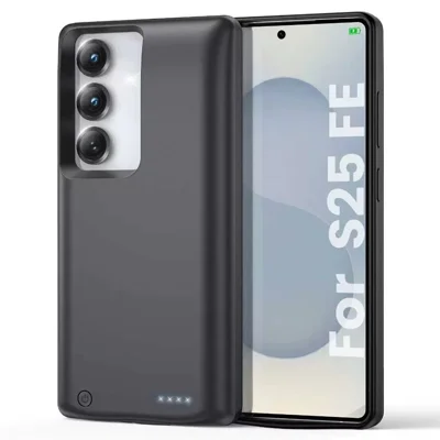 10000mAh Phone Battery Case for Samsung Galaxy S25 FE Backup Charger Power Bank Protective Cover Extended Battery Pack