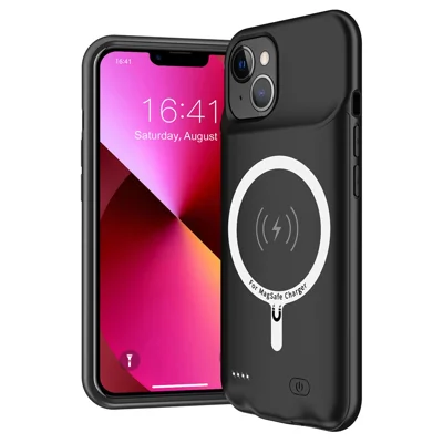 B98 für iPhone 13 6,1 Zoll 7000 mAh wiederaufladbares erweitertes Batterie-Ladecase kompatibel mit MagSafe Wireless Charger (unterstützt Audio)