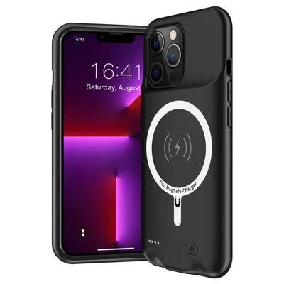 B98S für iPhone 13 Pro 6,1 Zoll 7000 mAh Ladetasche Wiederaufladbares Batterie-Backcover Kompatibel mit MagSafe Wireless Charger (unterstützt Audio)