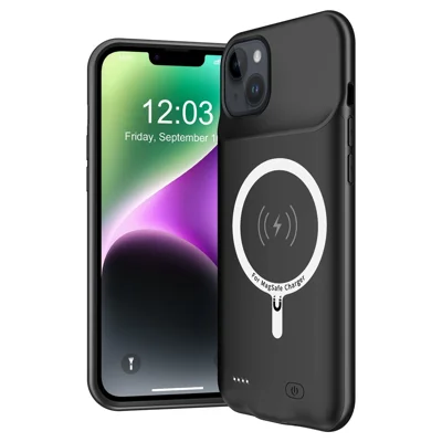 D88 Power Bank Phone Case för iPhone 14 Magnetiskt batterifodral 7000mAh Bärbar trådlös laddare Fodral med ljudfunktion