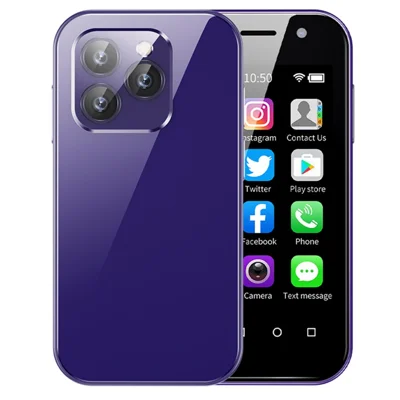 SOYES XS14 Pro 3GB+64GB 3.0'' 4G Mini Smartphone Dual Sim Student Pocket Mobile Phone - Purple