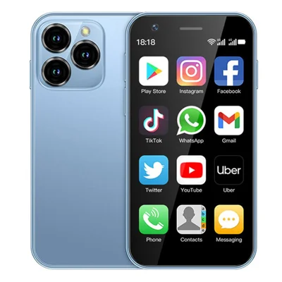 SOYES XS16 3 Inch 4G Mini Smartphone Android 10 5MP Dual SIM Cellphone, 2+16GB - Blue