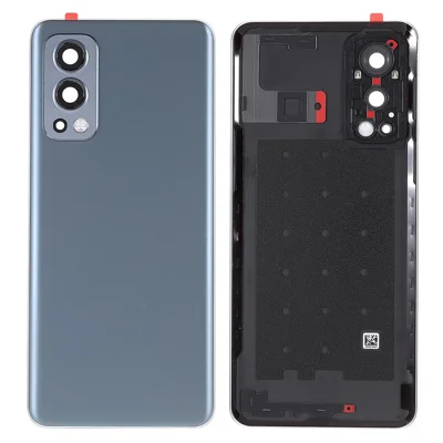 For OnePlus Nord 2 5G OEM Battery Back Cover Rear Door Housing Replacement with Camera Lens Ring Cover - Grey