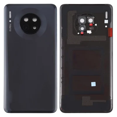 For Huawei Mate 30 4G/5G Battery Housing Back Cover with Camera Ring Lens Cover Replacement (without Logo) - Black