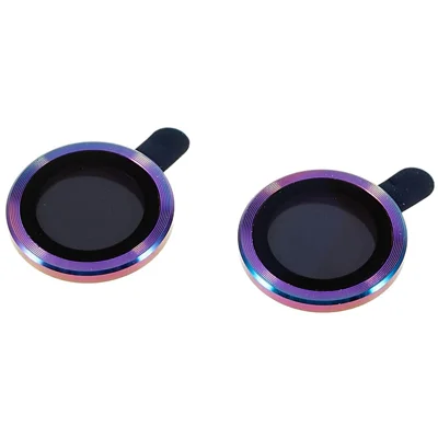 2Pcs / Set Phone Rear Camera Lens Protector for iPhone 14 6.1 inch / 14 Plus 6.7 inch, Anti-scratch High Transmittance Tempered Glass Lens Protection Film - Multi-color