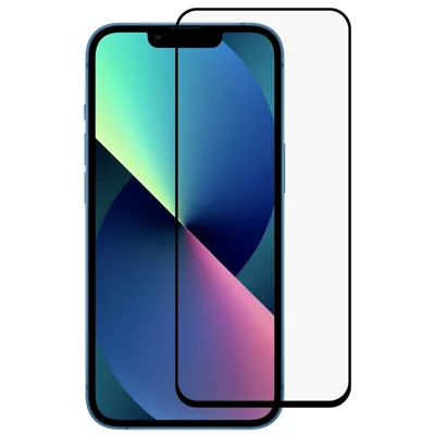 RURIHAI لجهاز iPhone 14 بحجم 6.1 بوصة، واقي شاشة شامل، تقوية ثانوية، 9H، 2.5D، عالي الوضوح، فيلم زجاج مغطى بالكامل بملصق لاصق AB، من الزجاج الألومنيومي السيليكوني