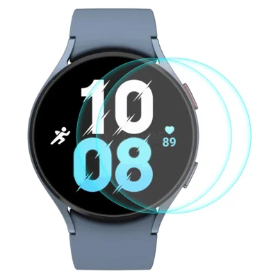 ENKAY HAT PRINCE 2 Unidades / Conjunto Proteção de Ecrã para Samsung Galaxy Watch5 44mm, Vidro Temperado de Alta Qualidade 0,2 mm Transparente com Cola Total, Dureza 9H, Filme Anti-risco