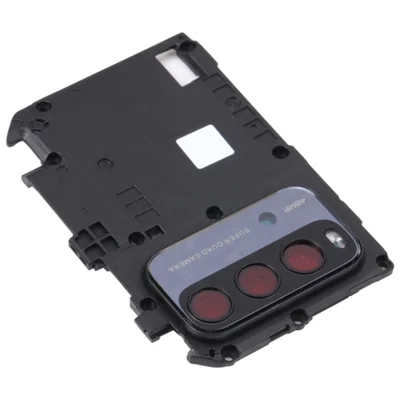 Couvercle de protection de carte mère pour Xiaomi Redmi Note 9 4G (Qualcomm Snapdragon 662) M2010J19SC / Redmi 9T / Poco M3 avec bague d'objectif de caméra (sans logo) - Noir