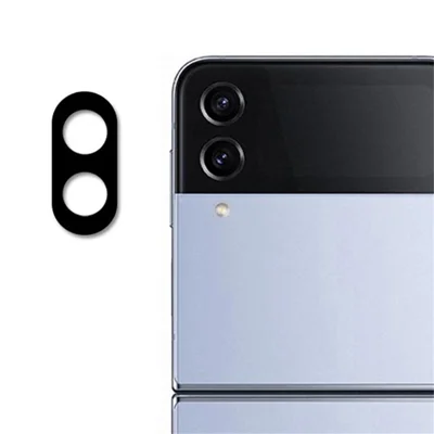 ENKAY HAT PRINCE til Samsung Galaxy Z Flip4 5G Anti-slid Fuld Dækning Bagside Kamera Linsebeskytter Silkeprintet Hærdet Glas Linsefilm