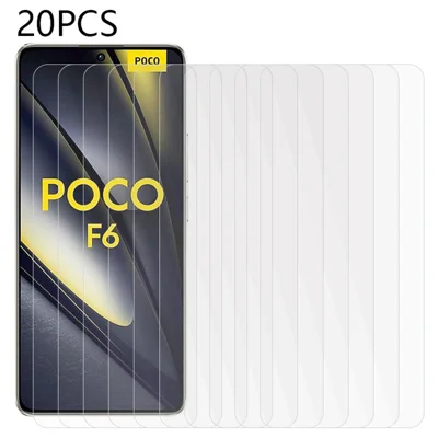 20PCS For Xiaomi Poco F6 5G / Redmi Turbo 3 5G Tempered Glass Screen Protector High Transparency Protective Film