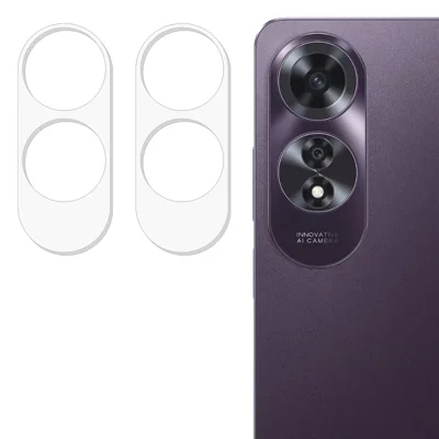 2Pcs For Oppo A60 4G Camera Lens Protector Tempered Glass Back Lens Film 3D Arc Edge Anti-Scratch