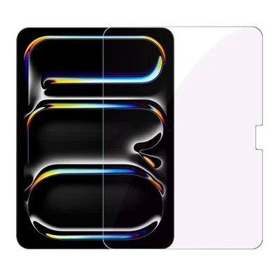 RURIHAI لجهاز iPad Pro 11 (2024) واقي شاشة مضاد للضوء الأزرق، فيلم من الزجاج عالي السيليكون والألومنيوم