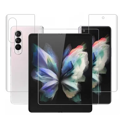 1 Set For Samsung Galaxy Z Fold6 5G Hydrogel Film Inside + Front + Back Cover TPU+PET Screen Protector